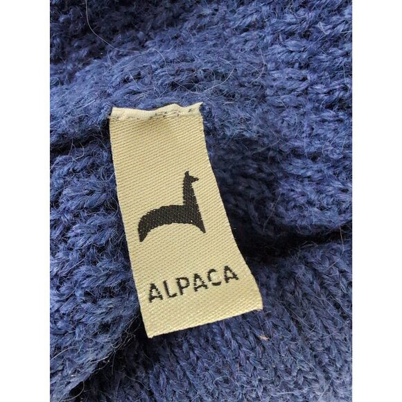 Peruvian Link Alpaca Sweater Mens XXL Blue Crewneck Quiet Luxury Travel Classic - Picture 6 of 9